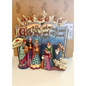 Jim Shore 2014 "The Nativity Story" Storybook Bethlehem Christmas NIB RETIRED
